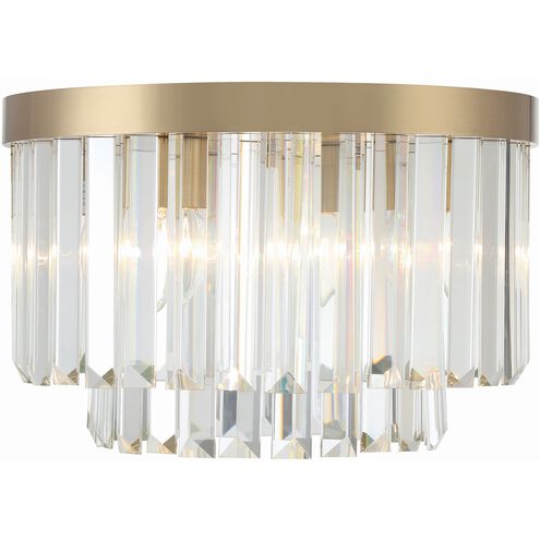 Hayes 4 Light 16 inch Aged Brass Flush/Semi Flush Ceiling Light
