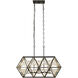 Marcia 3 Light 28 inch Matte Black and French Gold Linear Pendant Ceiling Light
