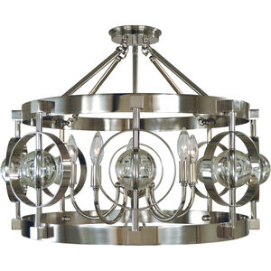 Ephemeris 5 Light 22 inch Polished Nickel Semi-Flush Mount Ceiling Light