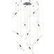 Ballet LED 21.25 inch Satin Black Chandelier Ceiling Light