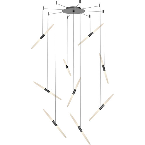 Ballet LED 21.25 inch Satin Black Chandelier Ceiling Light