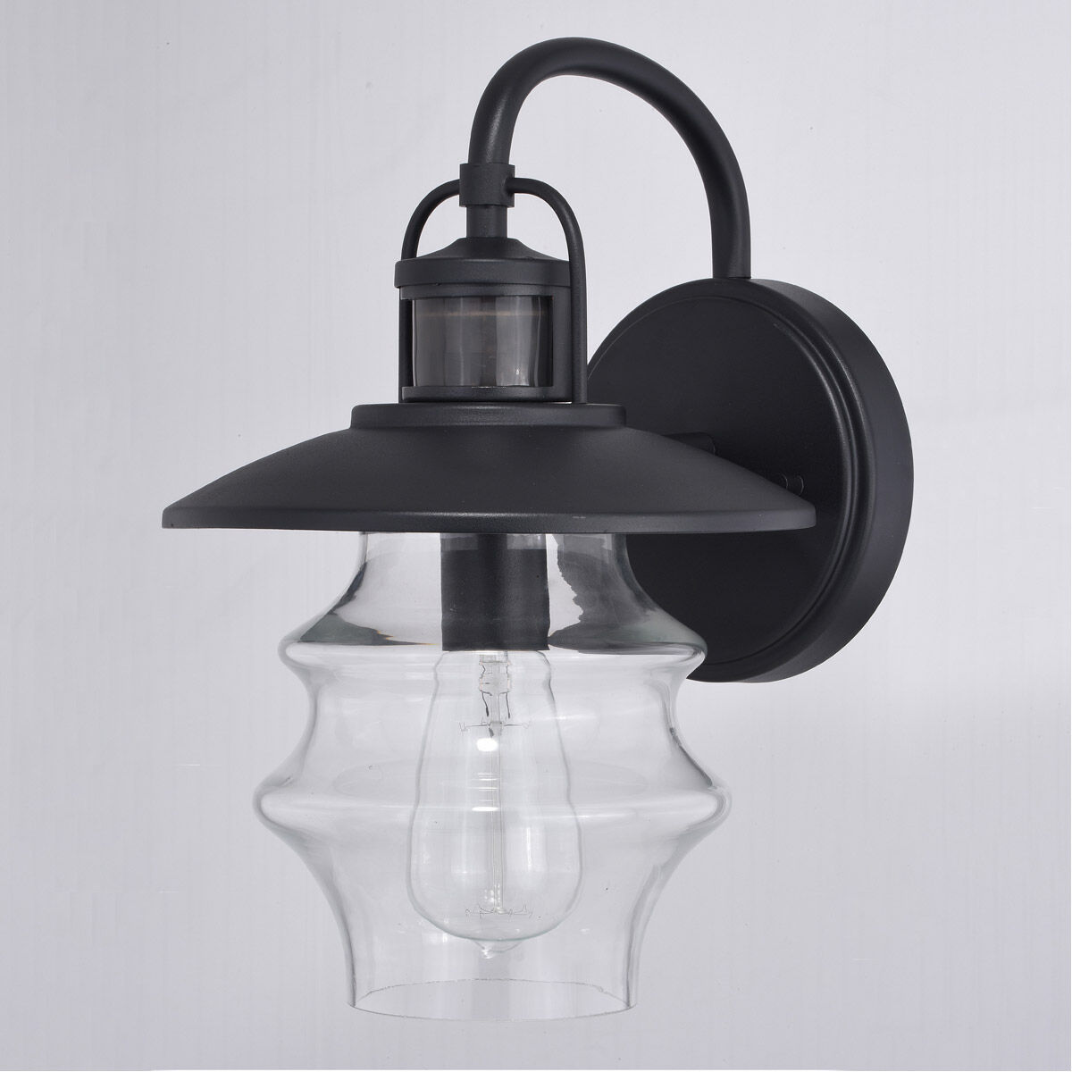 Glenn 1 Light 13 inch Textured Black Outdoor Motion Sensor Wall