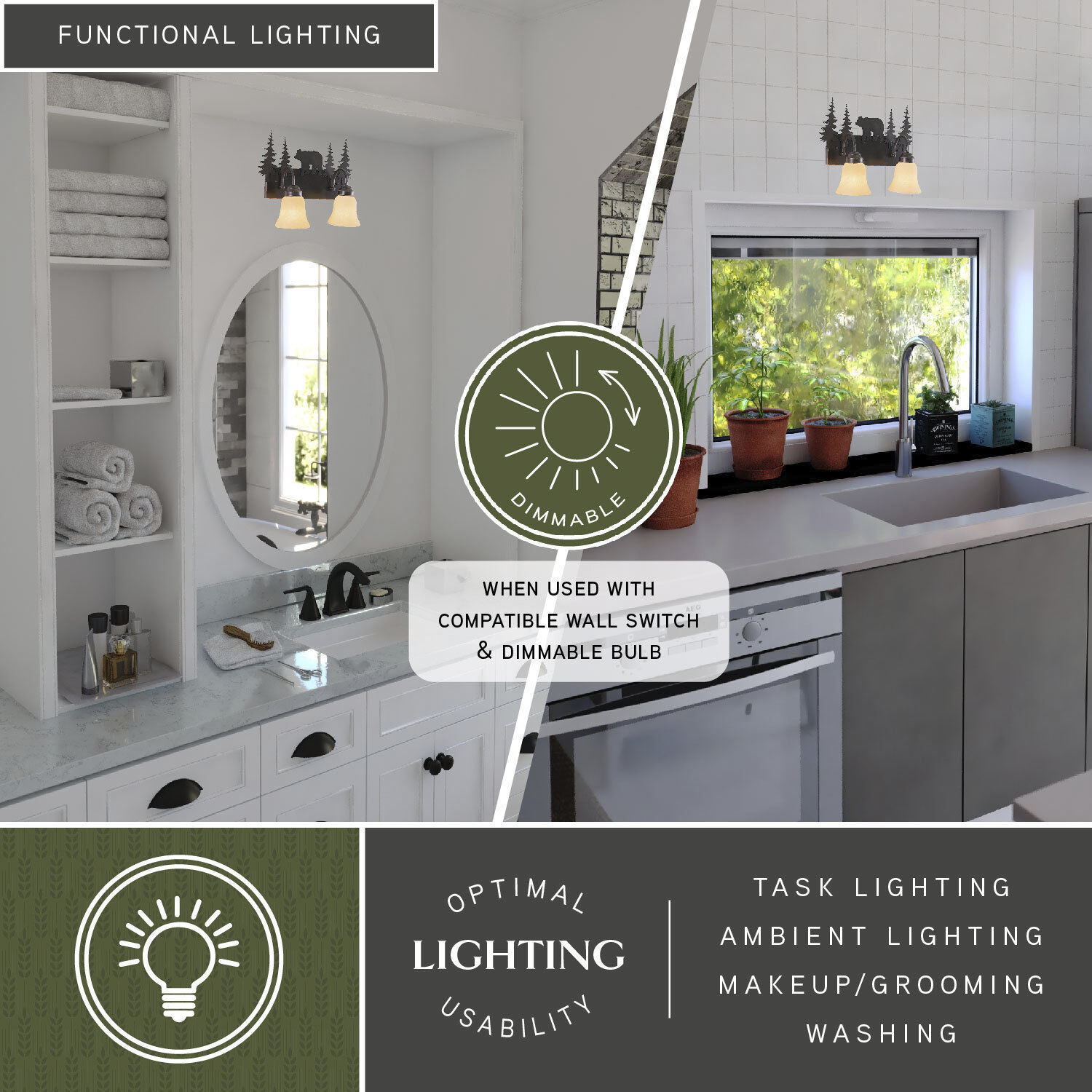 Bozeman LED 16.75 inch Burnished Bronze Bathroom Light Wall Light