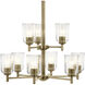 Shailene 9 Light Natural Brass Chandelier Ceiling Light