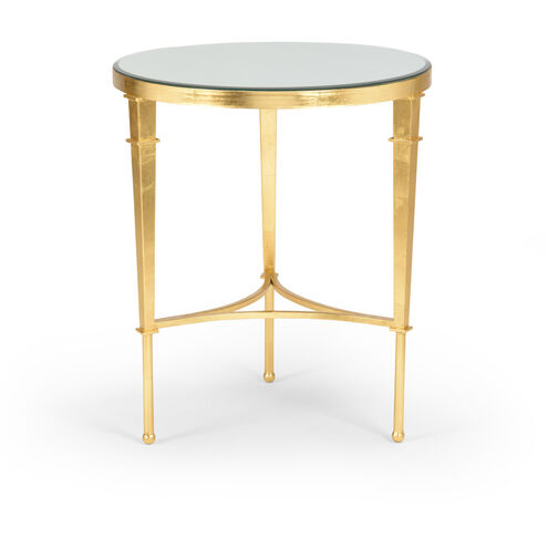 Chelsea House 28 X 24 inch Gold Leaf/Plain Drinks Table