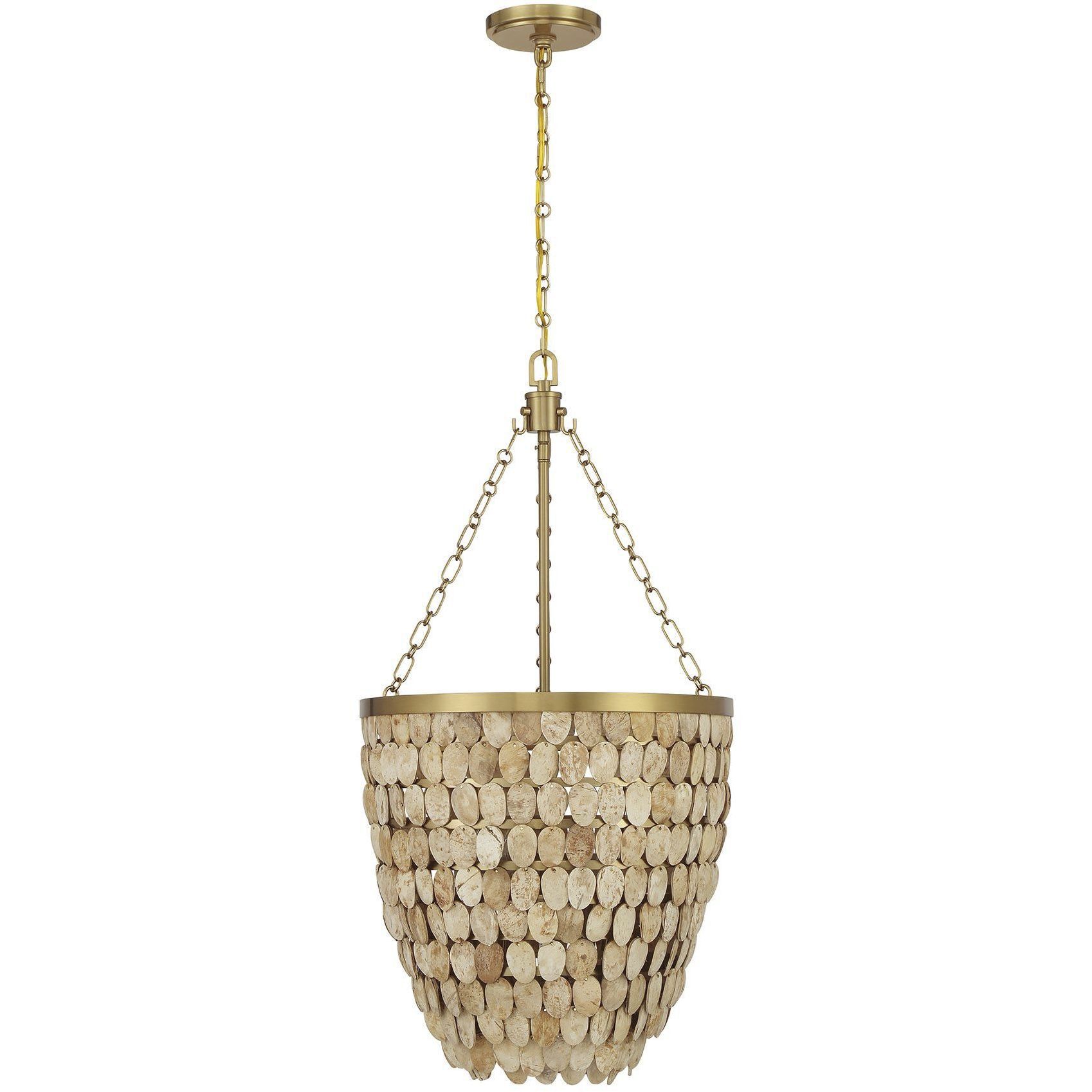 Catalan 4 Light 16 inch Warm Brass Pendant Ceiling Light