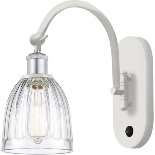 Ballston Brookfield 1 Light 6 inch White and Polished Chrome Sconce Wall Light