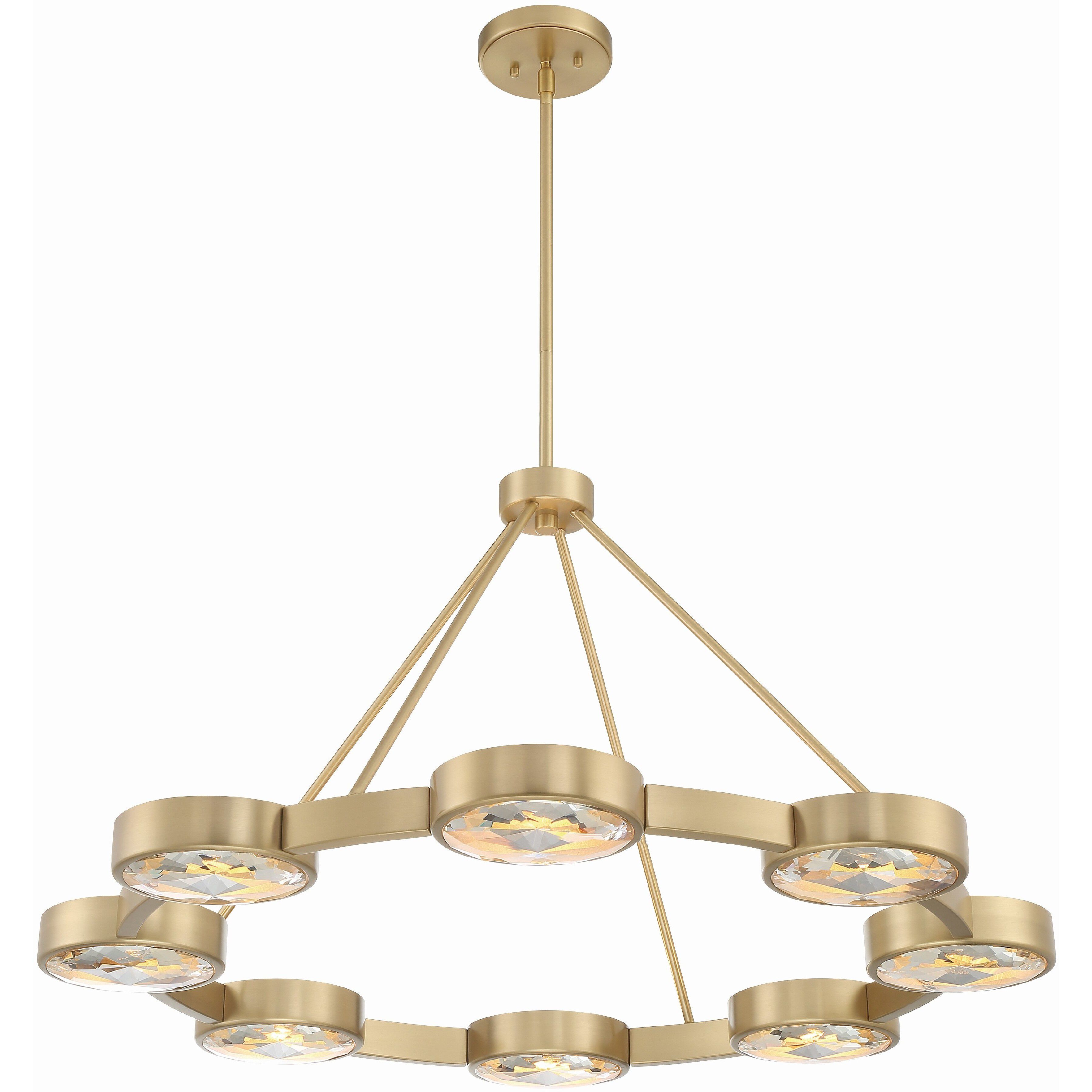 Orson 8 Light 38.5 inch Modern Gold Chandelier Ceiling Light