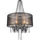 Amelia 6 Light 20 inch Chrome Drum Shade Chandelier Ceiling Light
