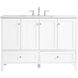 Sommerville 48 X 22 X 34 inch White and Brushed Nickel with Calacatta Quartz Vanity Sink Set
