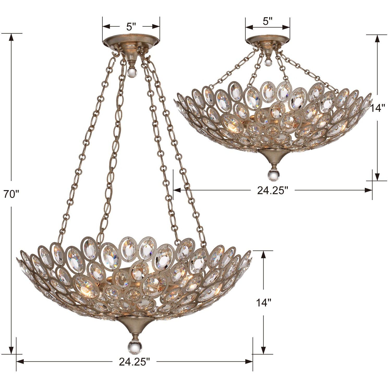 Sterling 5 Light 24.25 inch Distressed Twilight Chandelier Ceiling Light