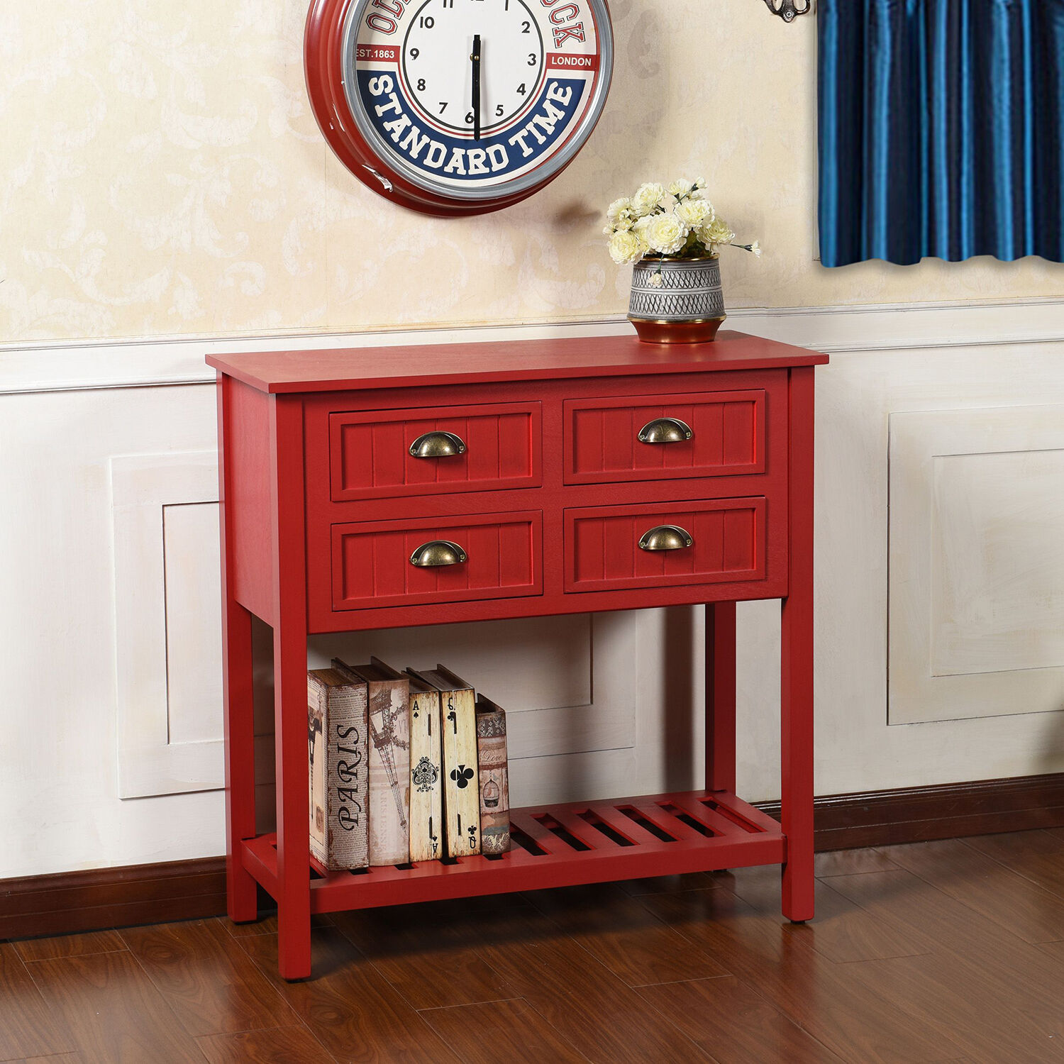Tipton 32 X 14 inch Antique Red Console Table