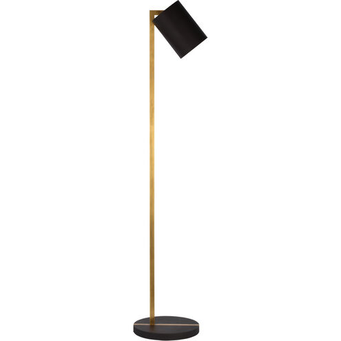 Ian K. Fowler Anthony 48 inch 15.00 watt Matte Black and Hand-Rubbed Antique Brass Pivoting Floor Lamp Portable Light