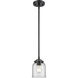 Nouveau Bell LED 5 inch Oil Rubbed Bronze Mini Pendant Ceiling Light in Clear, Nouveau
