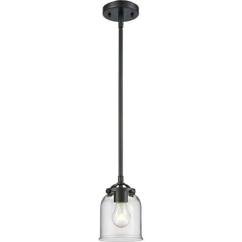 Nouveau Bell LED 5 inch Oil Rubbed Bronze Mini Pendant Ceiling Light in Clear, Nouveau