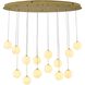 WHP Series 14 Light 14 inch Brass Chandelier Ceiling Light