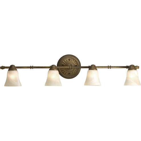 Savannah 4 Light 34 inch Burnished Chestnut Close-to-Ceiling Ceiling Light