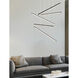 Hover LED 61 inch Black Multi-Light Pendant Ceiling Light