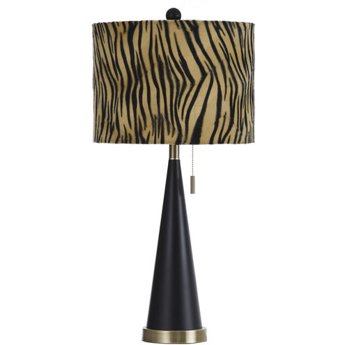 Jack 30 inch 60.00 watt Matta Black/Brass Table Lamp Portable Light