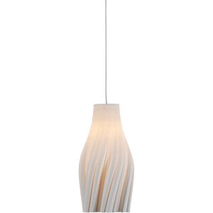 Posh 1 Light 5.5 inch White/Silver Multi-Drop Pendant Ceiling Light