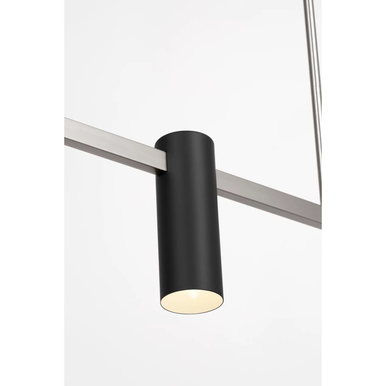 Zentro 4 Light 48 inch Brushed Nickel Linear Chandelier Ceiling Light in Standard
