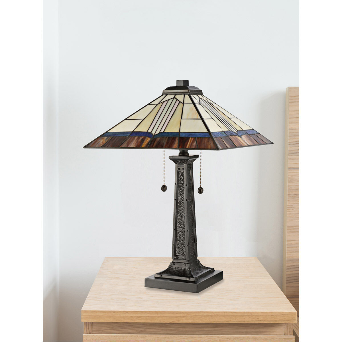 Evelyn 25 inch 60.00 watt Tiffany Bronze Table Lamp Portable Light
