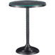 Erno 18 inch Black Nickel and Clear Accent Table