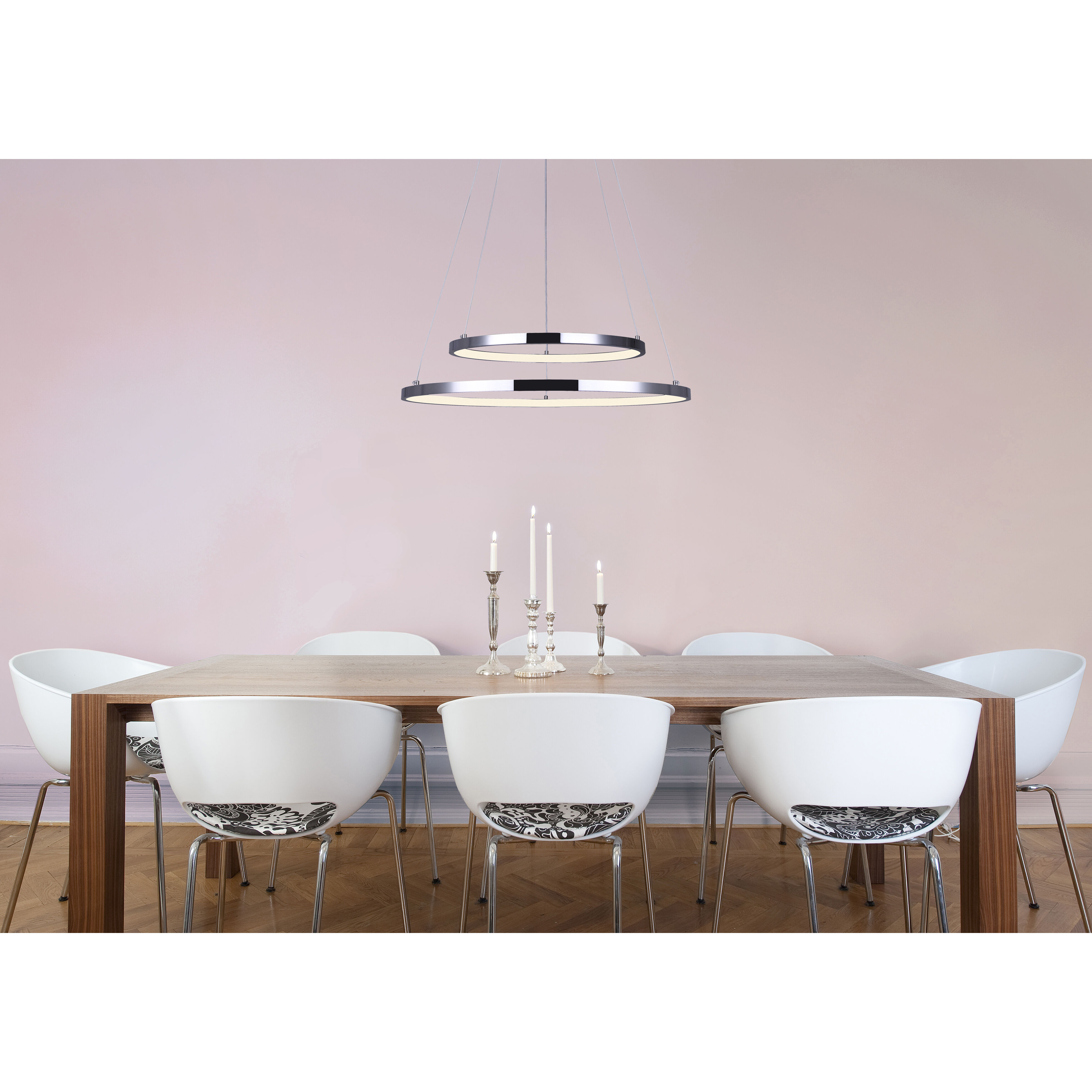 Madison LED 24 inch Chrome LED Chandelier Ceiling Light
