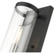 Hillcrest 1 Light 12 inch Textured Black Outdoor ADA Wall Lantern