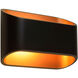 Eclipse LED Wall Sconce Wall Light in Black/Gold