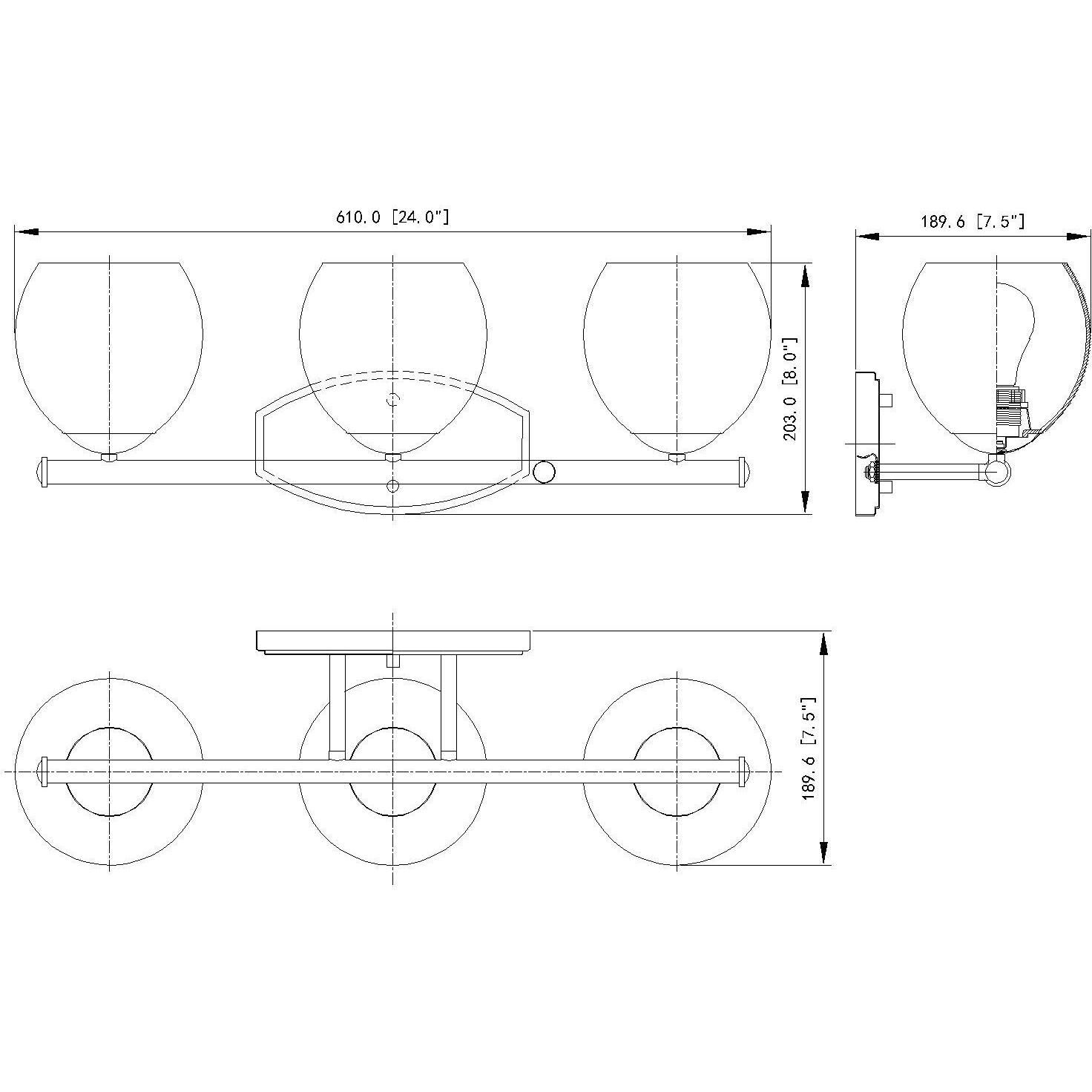 Colette Vanity Wall Light in Modern Gold