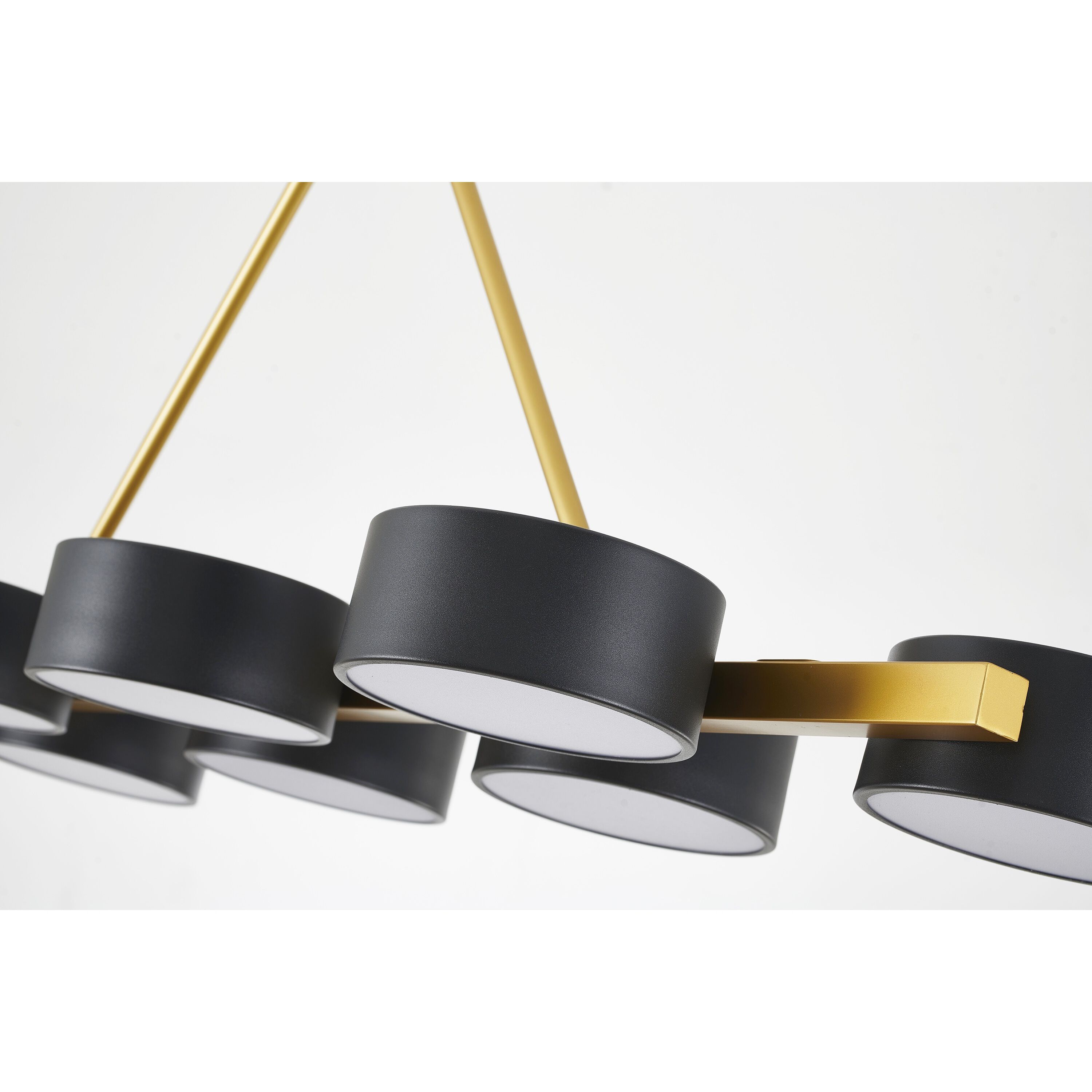 Canada LED 15 inch Gold and Black Chandelier Ceiling Light