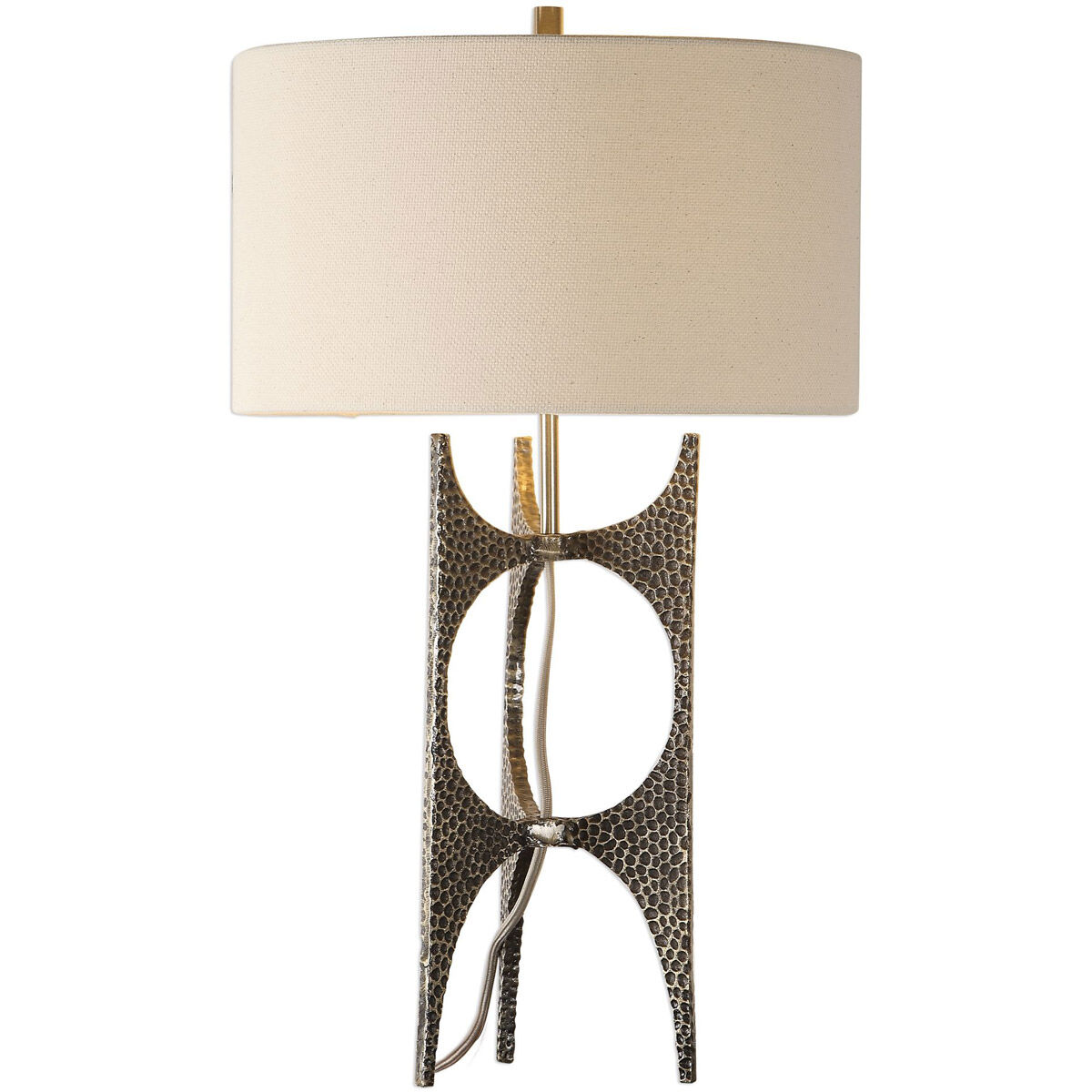 Goldia 27 inch 100 watt Antique Golden Bronze Table Lamp Portable Light