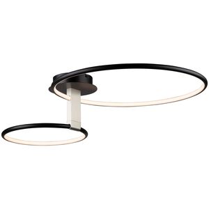 Halo LED 31 inch Black Semi-Flush Mount Ceiling Light