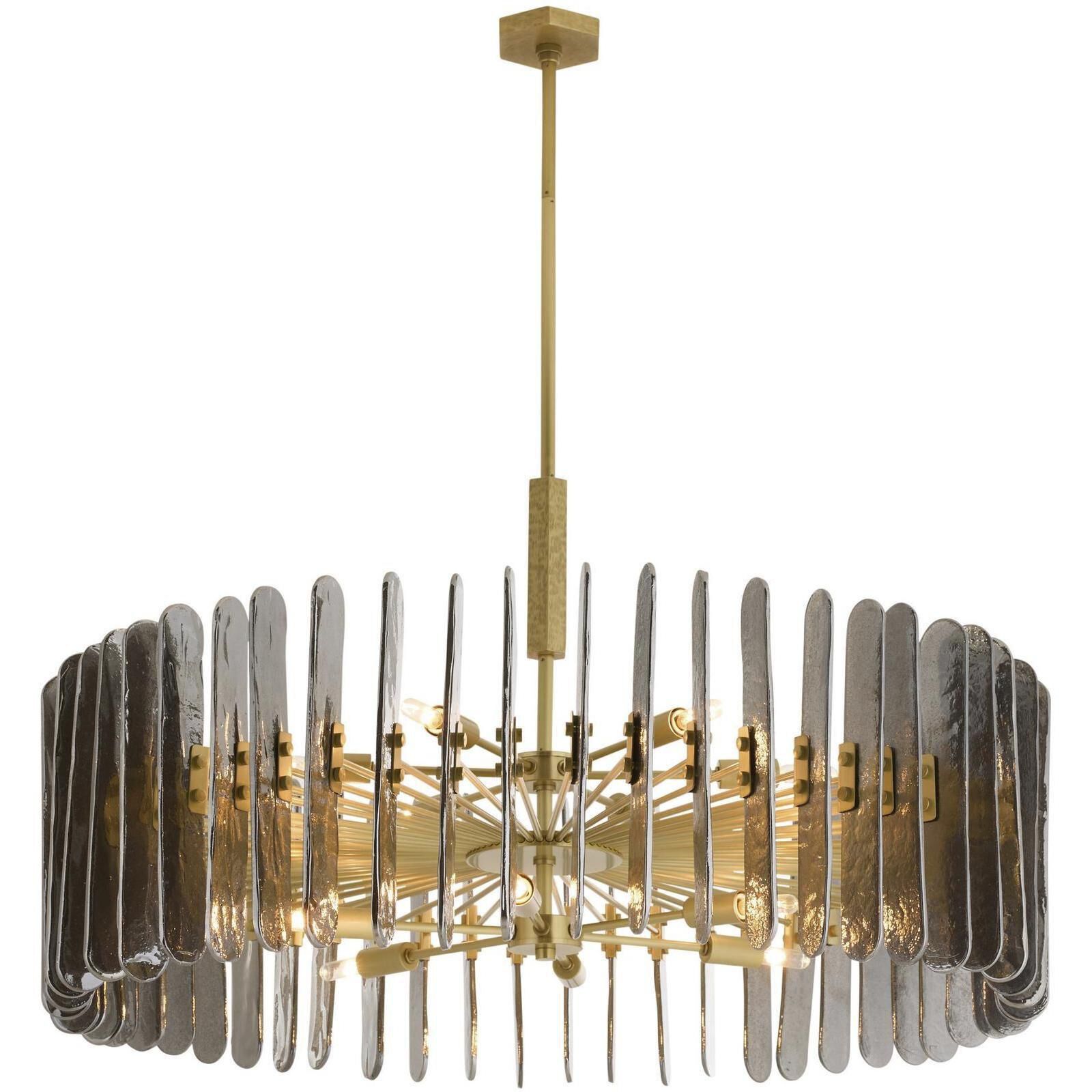 Klaus 12 Light 38 inch Antique Brass Chandelier Ceiling Light, Large