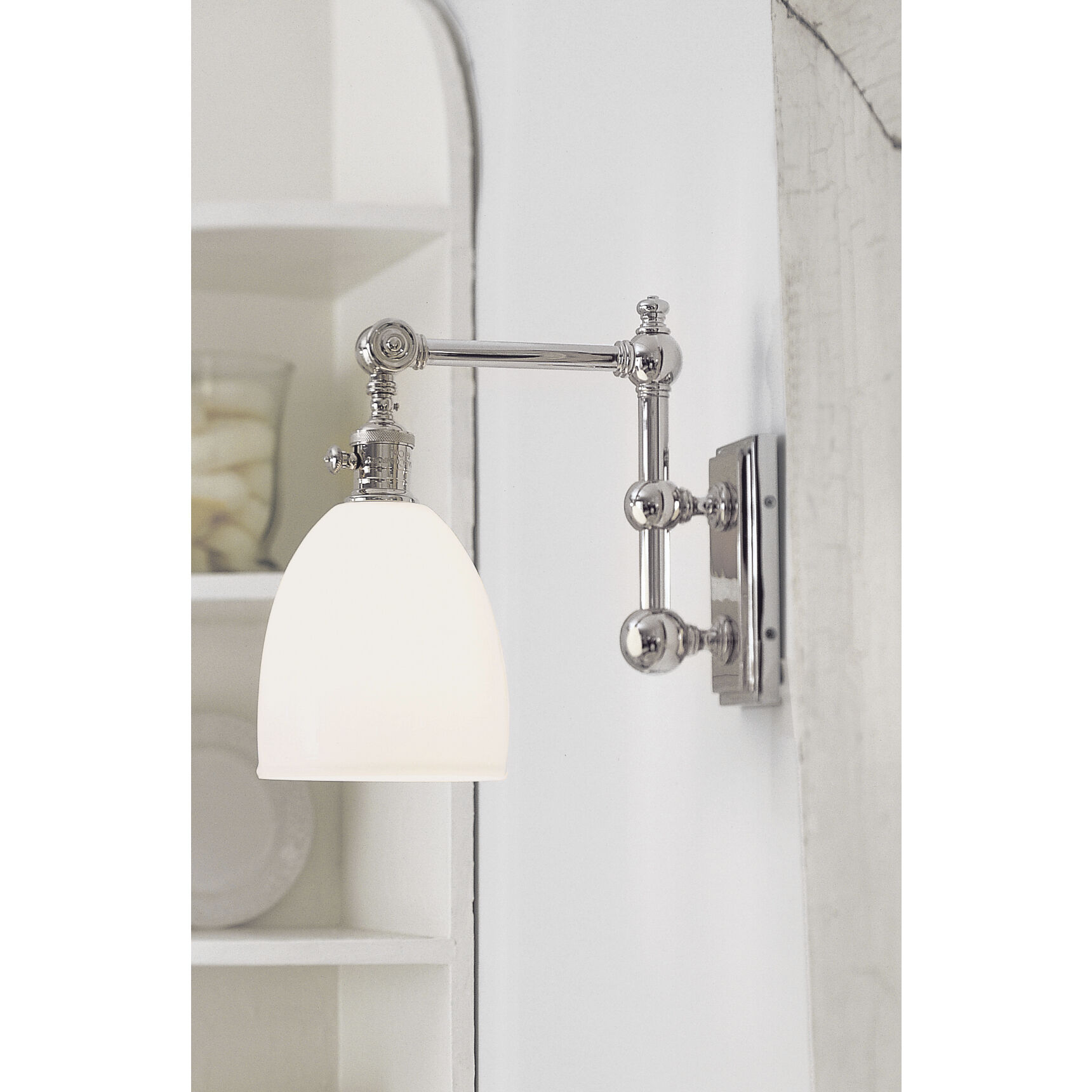 Chapman & Myers Pimlico 1 Light 6 inch Polished Nickel Single Bath Light Wall Light