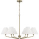 Chadwick 6 Light 34 inch Aged Brass Chandelier Ceiling Light