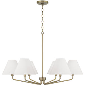 Chadwick 6 Light 34 inch Aged Brass Chandelier Ceiling Light