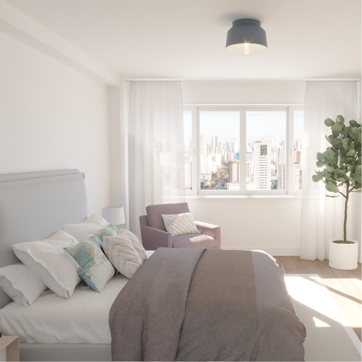 Cranbrook 1 Light 12 inch Indigo Blue Flush Mount Ceiling Light