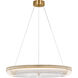C&M by Chapman & Myers Pierce 1 Light 30 inch Burnished Brass Chandelier Ceiling Light