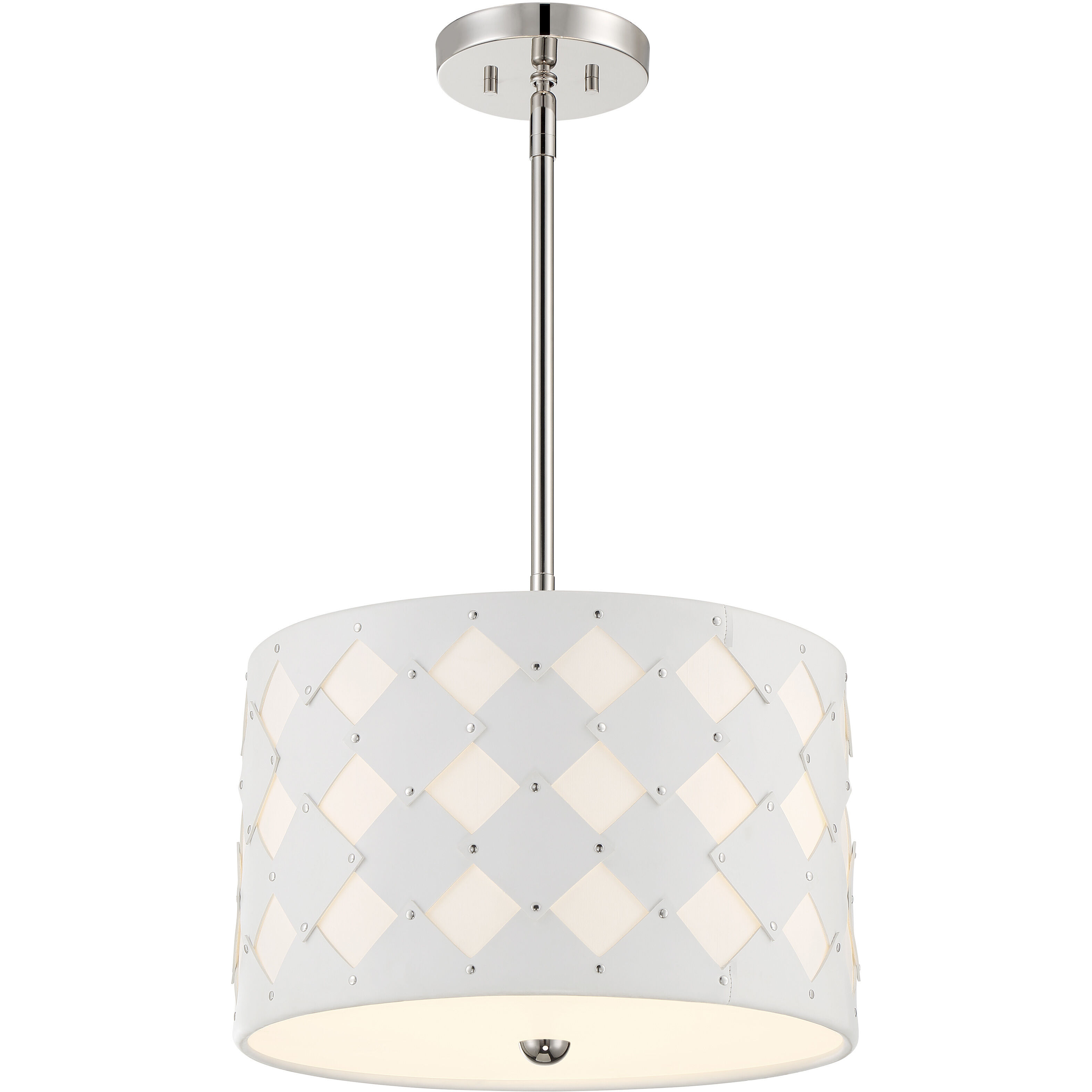 Patchwork 3 Light 16 inch Polished Nickel Pendant Ceiling Light