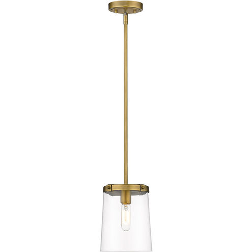 Callista 1 Light 8 inch Rubbed Brass Mini Pendant Ceiling Light
