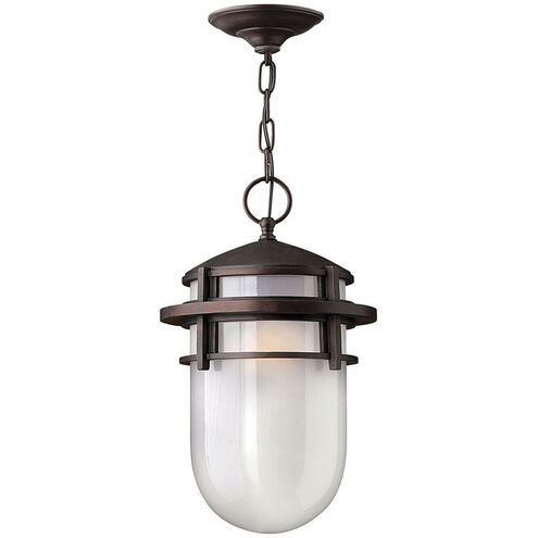 Reef 1 Light 9 inch Victorian Bronze Outdoor Hanging Lantern