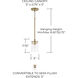 Mason 1 Light 5 inch Aged Brass Semi-Flush Mount Ceiling Light, Convertible Dual Mount