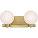 Mooncrest 2 Light 16 inch Legacy Brass Vanity Light Wall Light