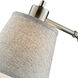 Caprilla 37 inch 60 watt Brushed Nickel Table Lamp Portable Light, Extendable