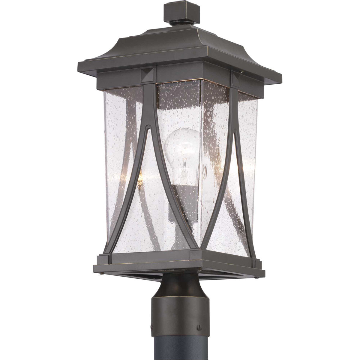 Abbott 1 Light 19 inch Antique Bronze Outdoor Post Lantern