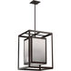 Double Box LED 16 inch Statuary Bronze Outdoor Pendant