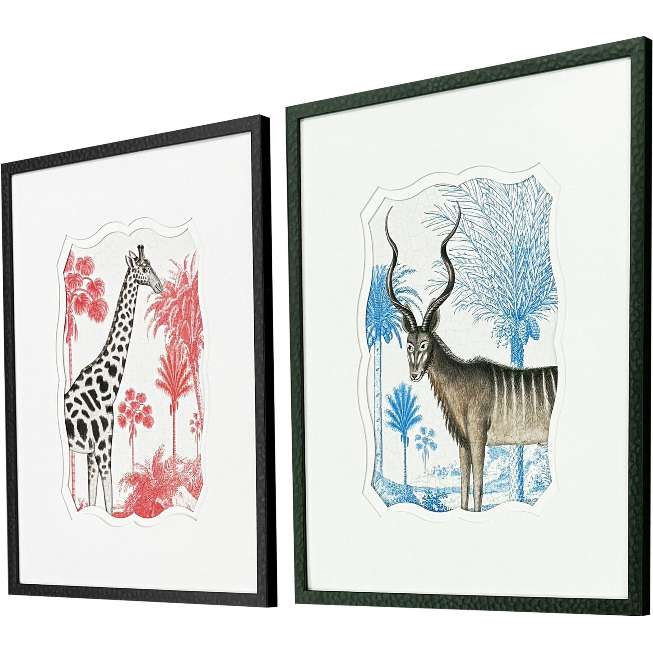 Wild Wonderland Multi and Blue and Green and Pink Framed Art