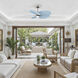 Atlas Alessandra Tropical - LK 48 inch Brushed Nickel with Light Blue Blades Ceiling Fan
